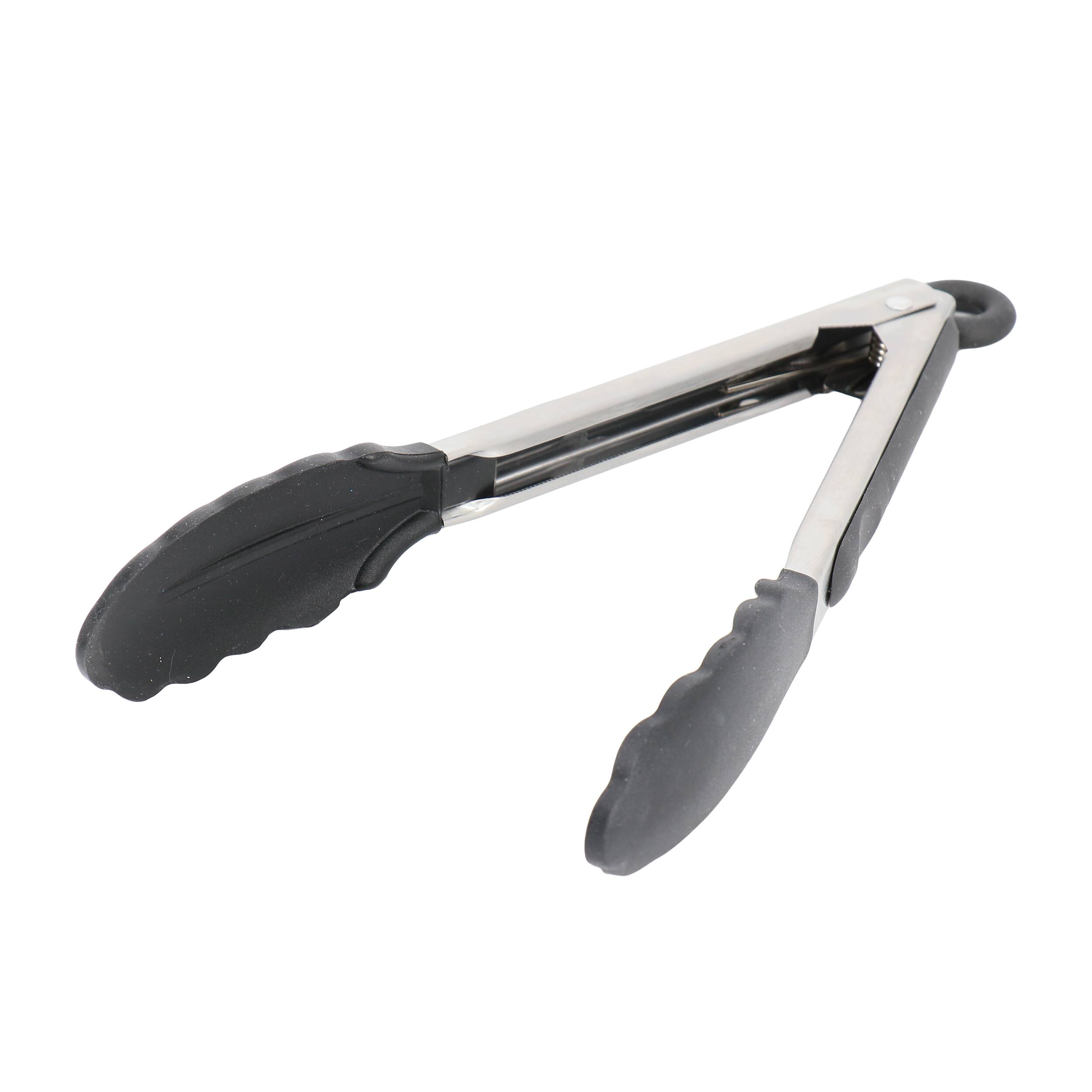Alt View 3. Oster - Oster Baldwyn 3 Piece Stainless Steel Kitchen Tongs Set in Black - Black.