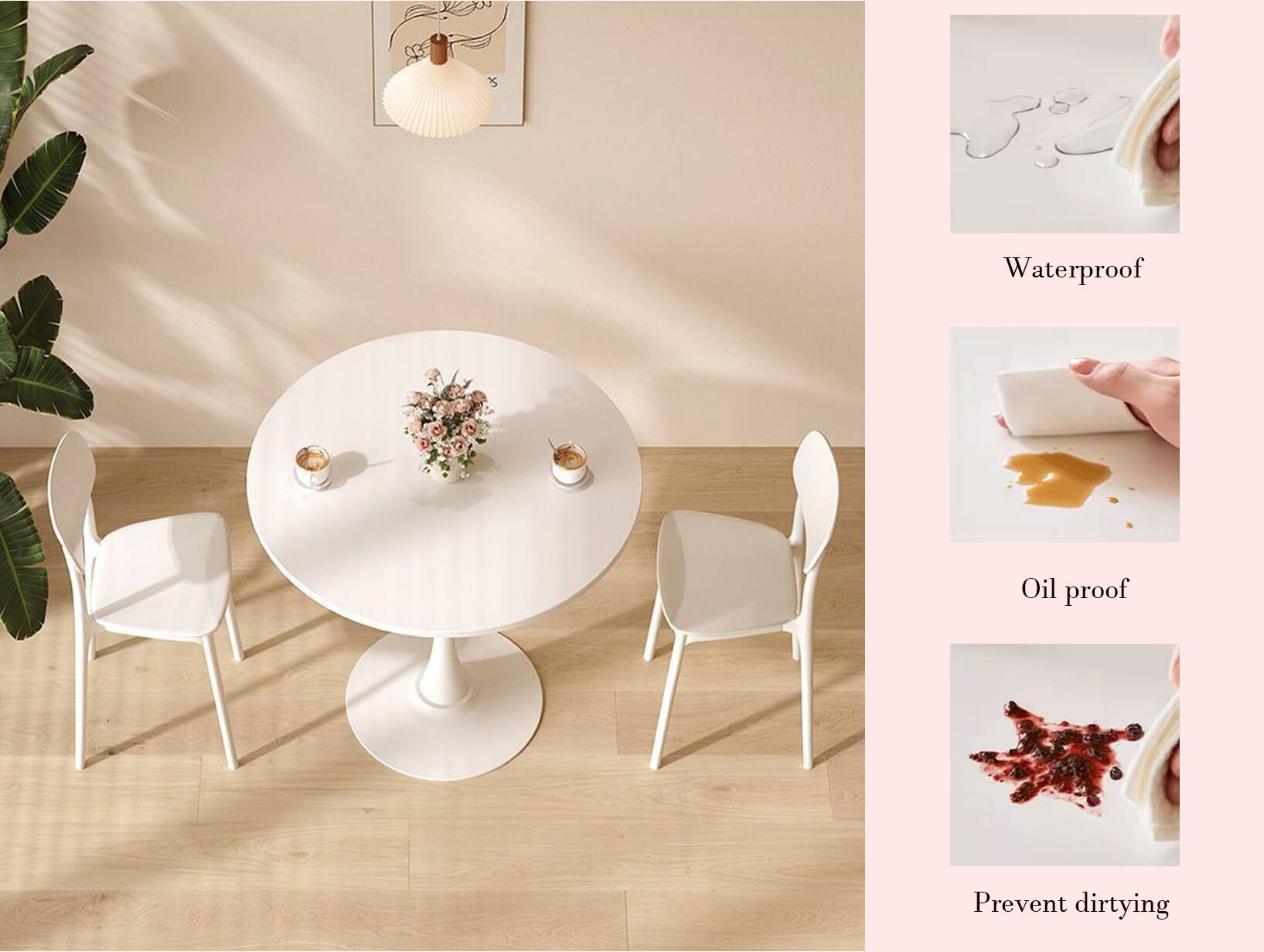 - Waterproof
- Oil proof
- Prevent dirtying