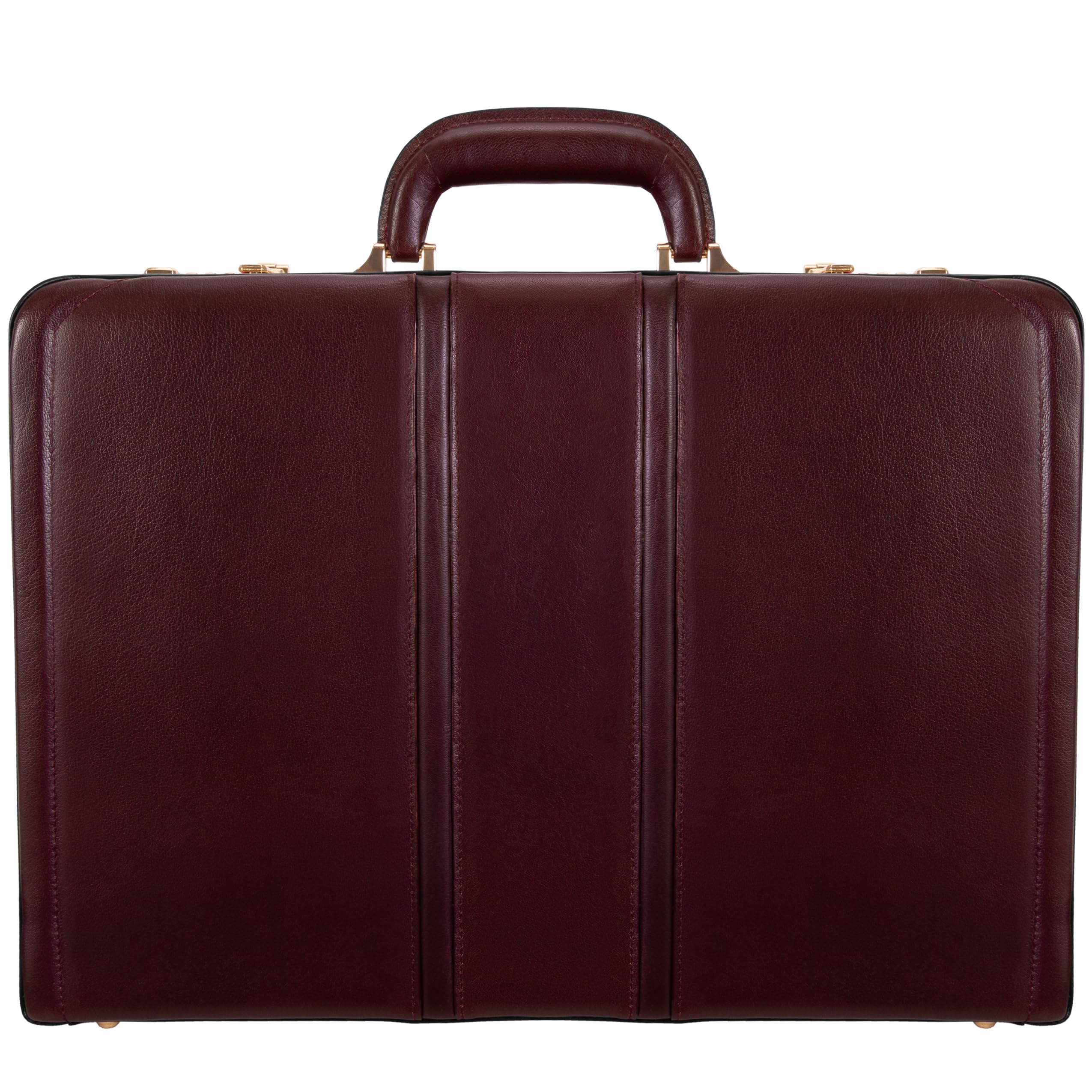 Alt View 2. McKleinUSA - Expandable Leather Laptop Briefcase 4.5" Slim Business Attache Bag Laptop Compartment Tablet Pocket Combination Lock - Burgundy.