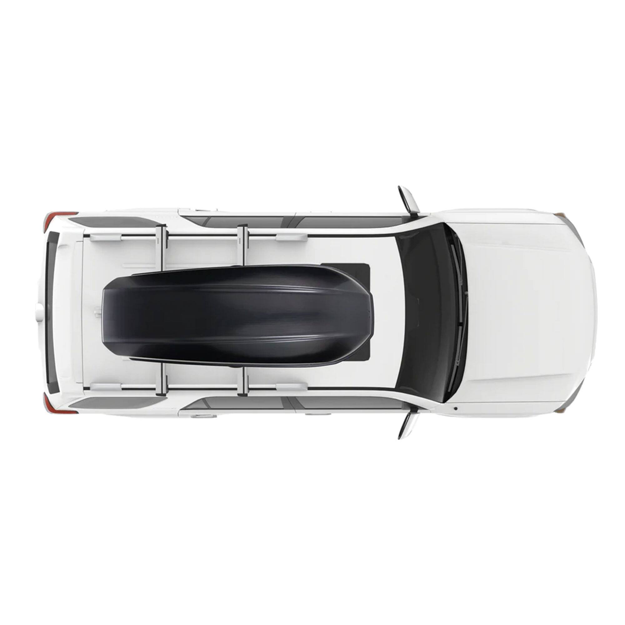 Alt View 4. Yakima - Yakima SkyBox 18 Cubic Foot Carbonite Cargo Box for StreamLine Crossbars, Black - Black.