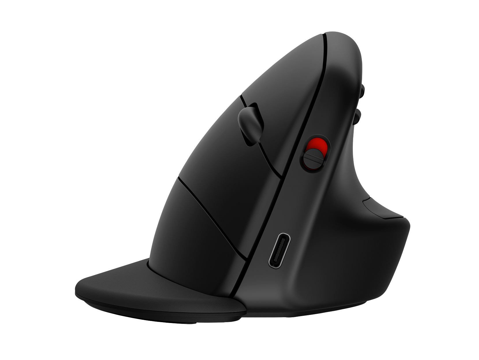 Front. HP - HP 920 Ergonomic Vertical Mouse - Black.