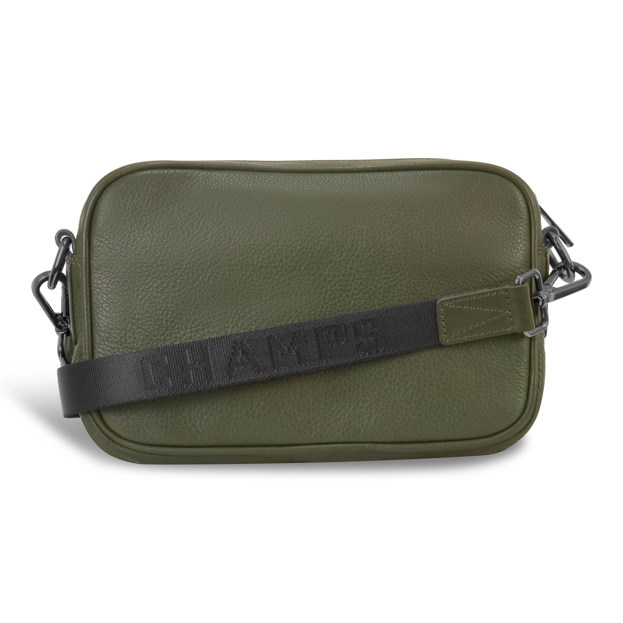 Alt View 1. Champs - Onyx Collection Leather Camera Bag - Khaki.