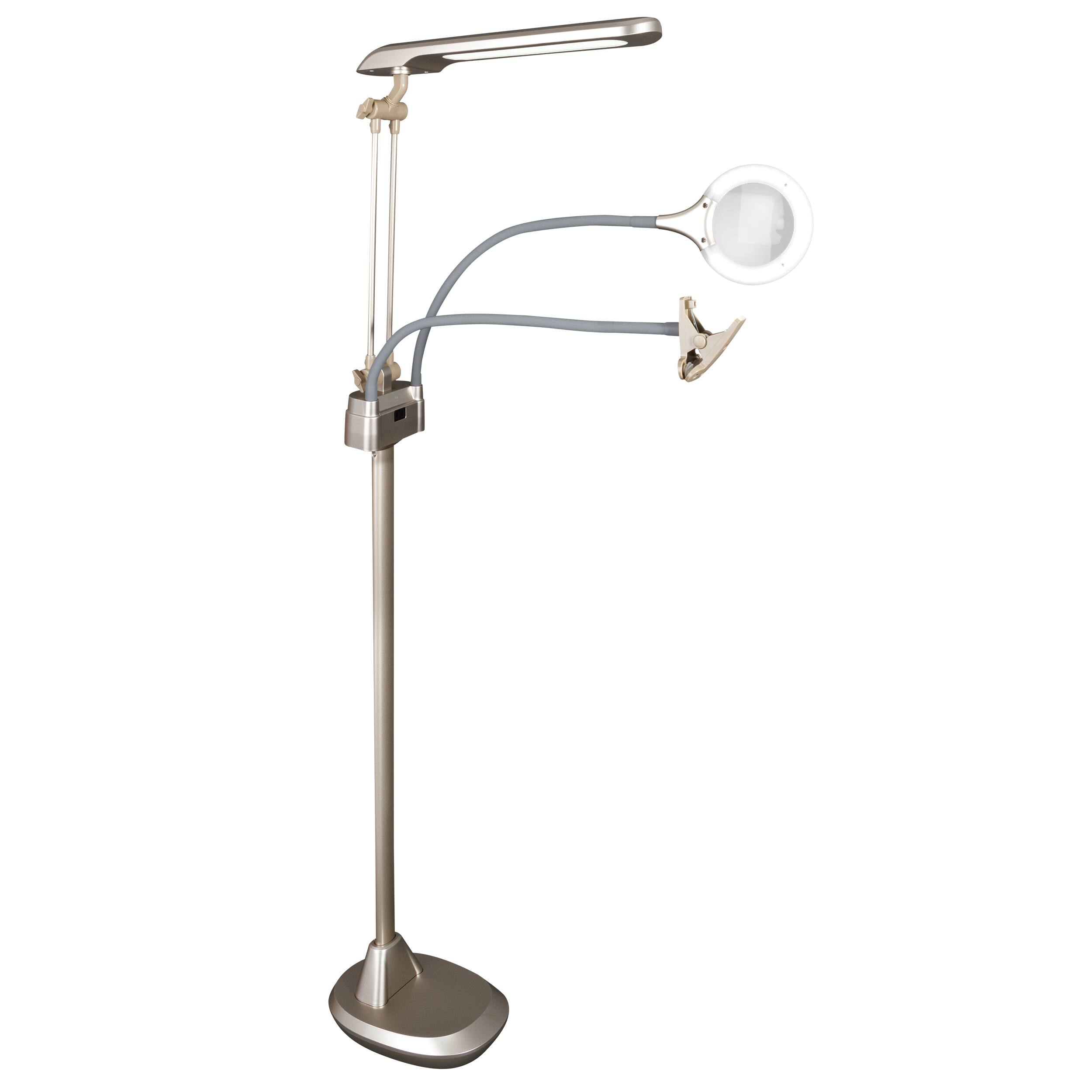 Angle. OttLite - Ultimate LED 3-in-1 Creative Station with Magnifier - Champagne.
