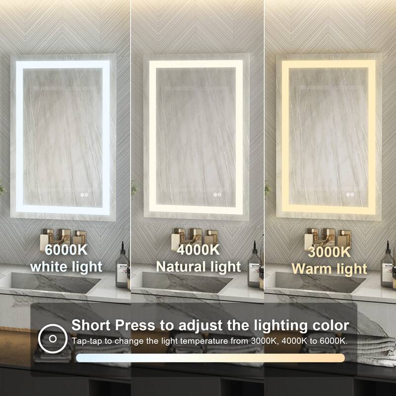 so F 6000K white light 1 4000K Natural light 3000K Warm light Short Press to adjust the lighting color Tap-tap to change the light temperature from 3000K, 4000K to 6000K.