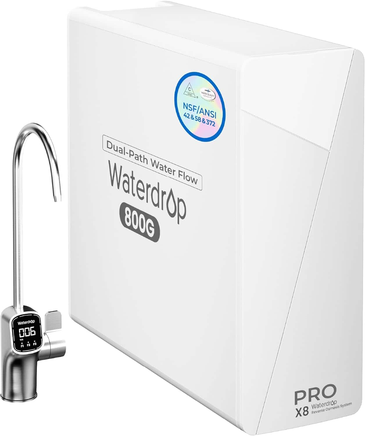 Waterdrop - X8-PRO Reverse Osmosis Water Filter - White