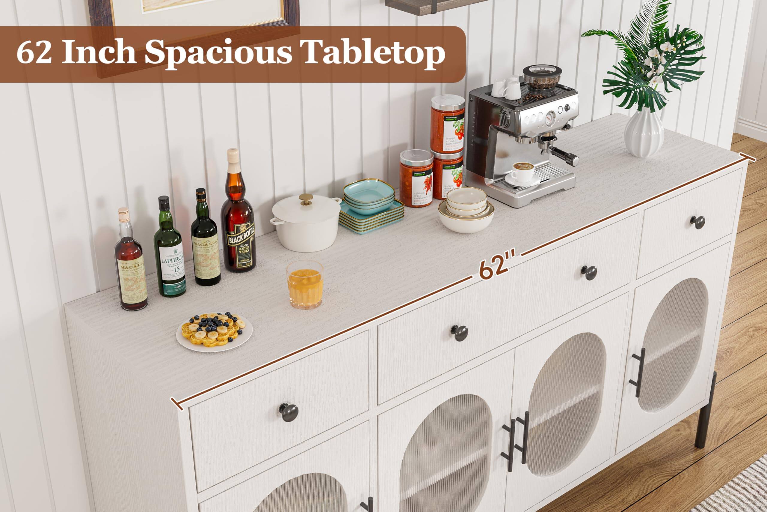 62 Inch Spacious Tabletop

62"