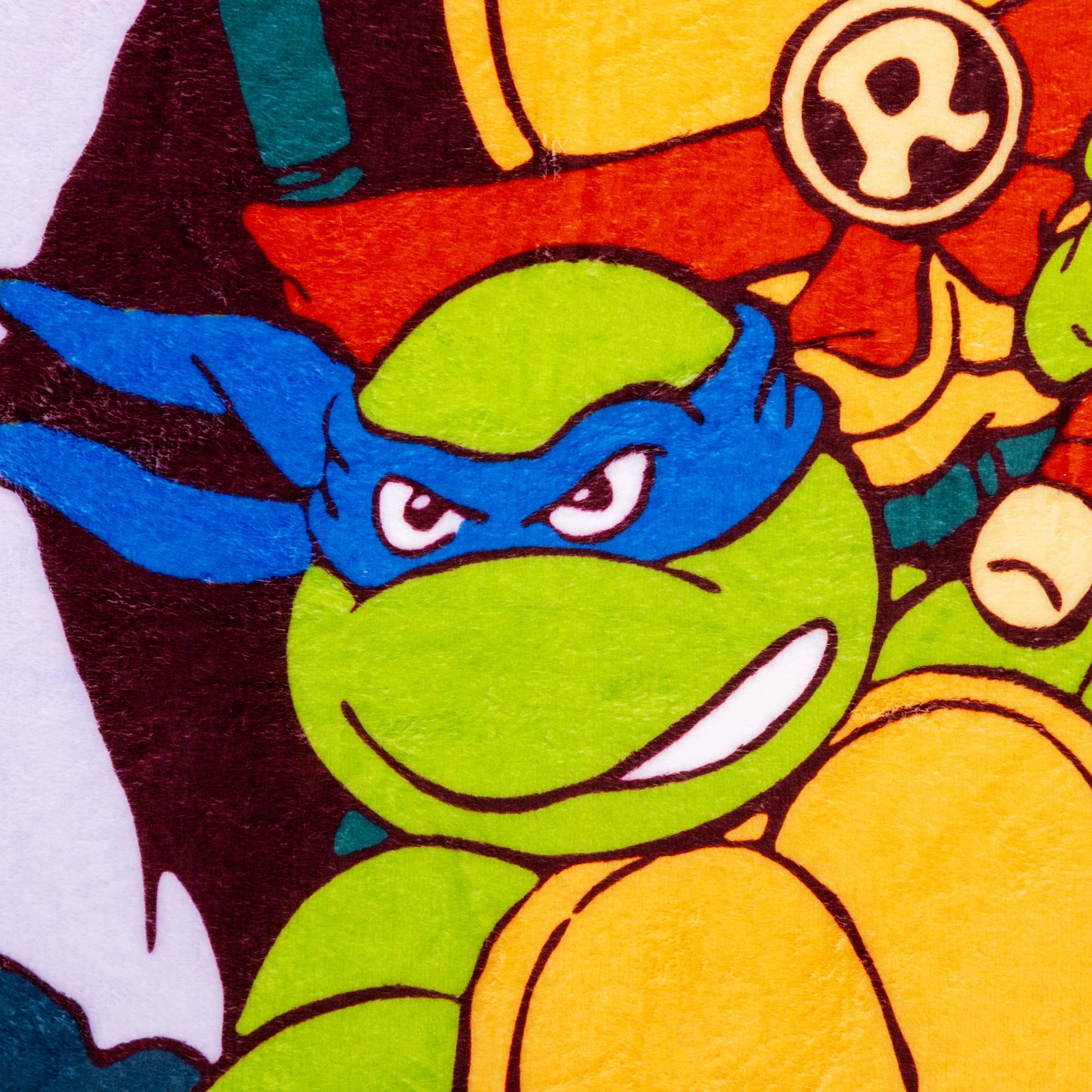 Alt View 1. Surreal Entertainment - Teenage Mutant Ninja Turtles City Heroes Fleece Throw Blanket | 45 x 60 Inches - Green.