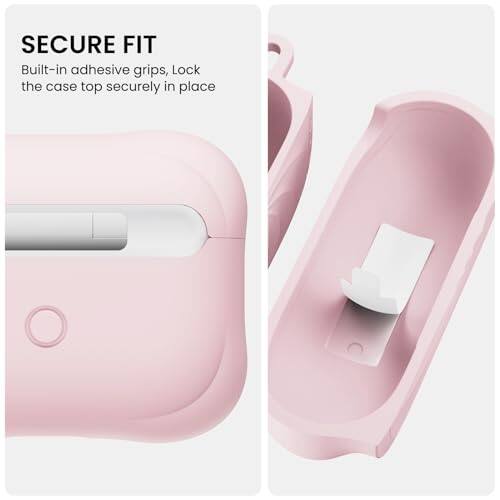 SECURE FIT  
Built-in adhesive grips, lock the case top securely in place