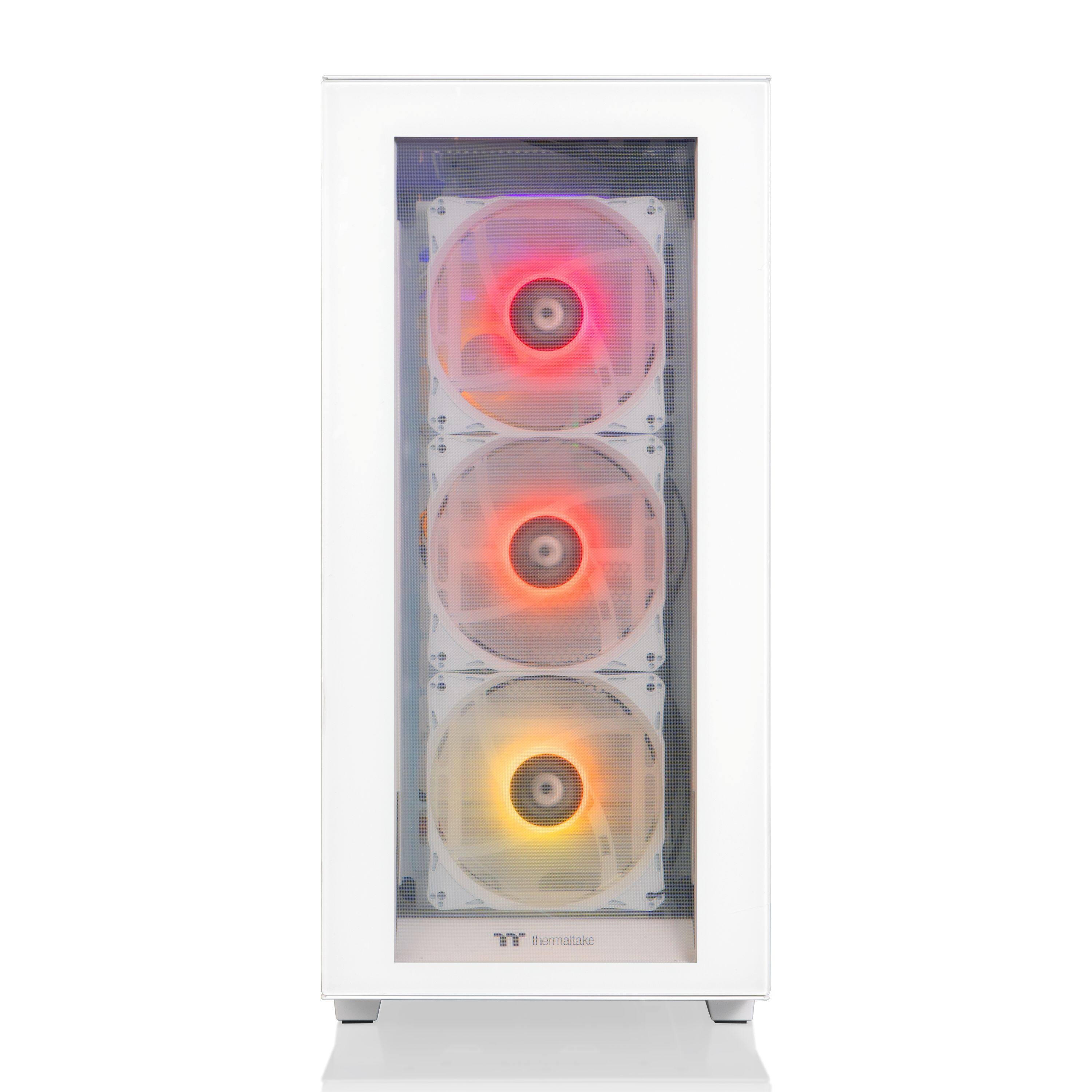 Alt View 8. Thermaltake - LCGS View i1497XS-350 Gaming Desktop Intel Core i7-14700F, 32GB Memory, AMD Radeon RX 9070 XT, 1TB SSDNVMe M.2 - Snow.