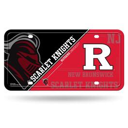 Rico Industries - Rutgers Scarlet Knights 12x6 Metal License Plate Auto Tag - Multi
