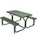 Front. Costway - Costway Picnic Table Bench Set Outdoor Backyard Patio Garden Party Dining All Weather - Green.