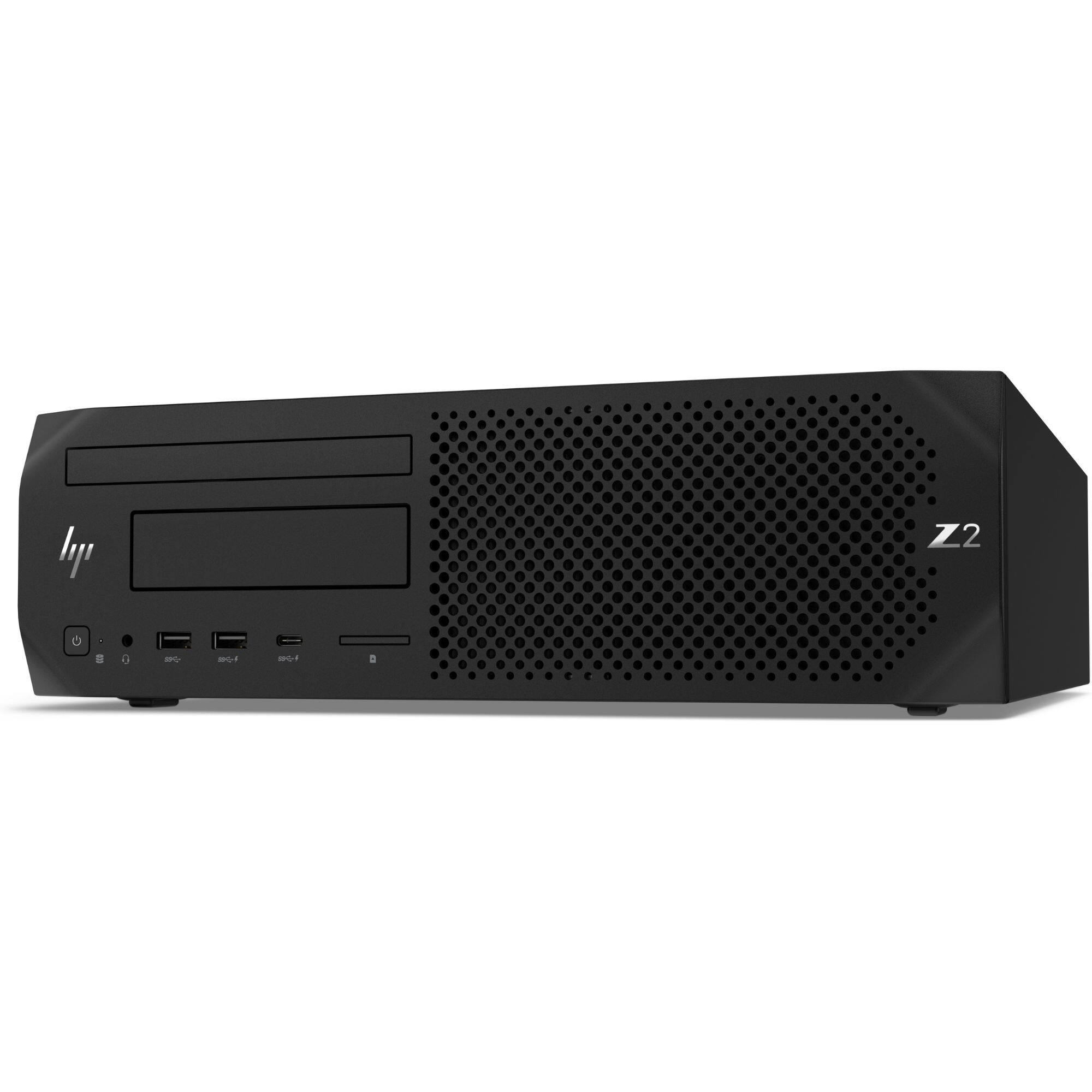Alt View 3. HP - Z2 SFF G4 Workstation Intel Xeon E-2144G 3.6 GHz 16 GB DDR4 512 GB SSD Intel UHD P630 Windows 11 Pro Workstation Desktop - Black.