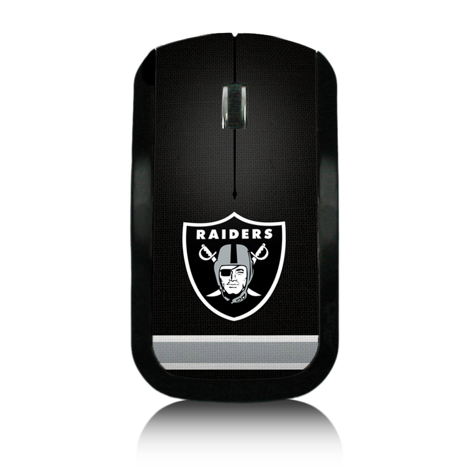 Front. Keyscaper - Las Vegas Raiders Stripe Wireless Mouse - Multicolor.