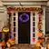 Alt View 12. Costway - 24inch Pre-lit Christmas Halloween Wreath w/ 35 Purple LED Lights - Black.