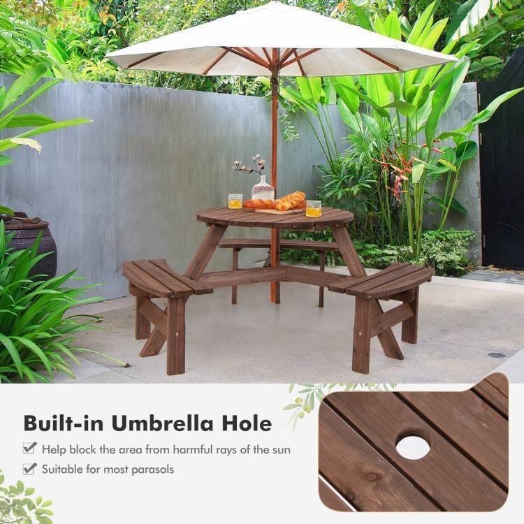 Built-in Umbrella Hole  
- Help block the area from harmful rays of the sun  
- Suitable for most parasols