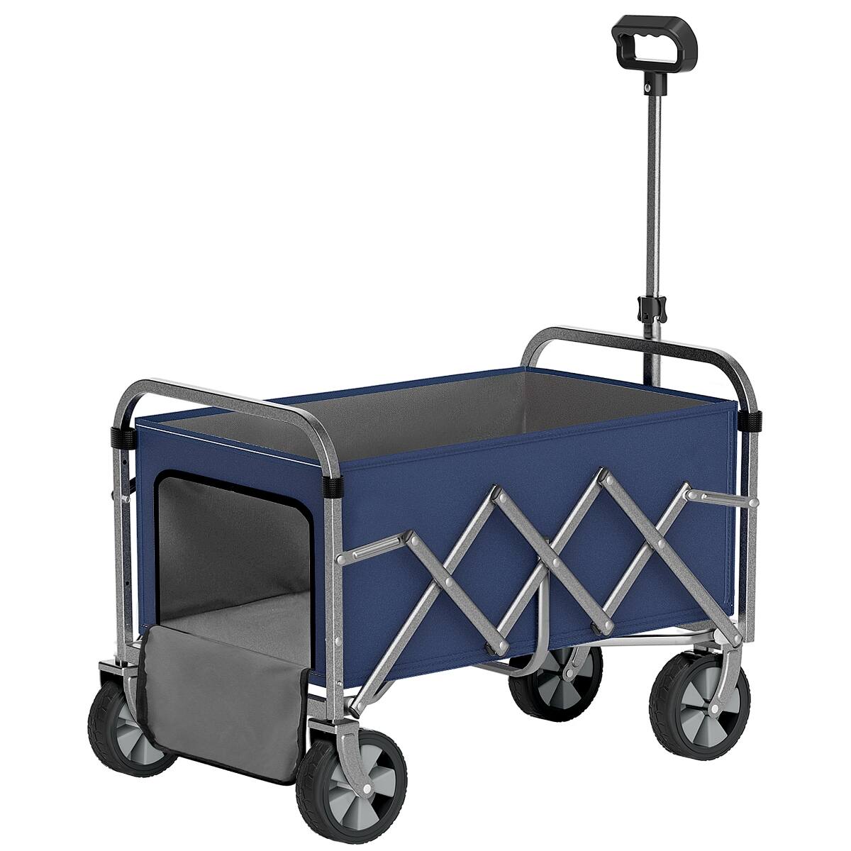Alt View 7. Loheer - Loheer Foldable Wagon Cart Heavy Duty Collapsible Wagon with All Terrain Wheels for Camping Garden and Shopping.