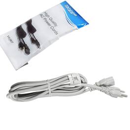 HQRP - 10 ft AC Power Cord IEC C13 to NEMA 5-15P for ION Block Rocker, Block Party, Job Rocker, Pathfinder - White