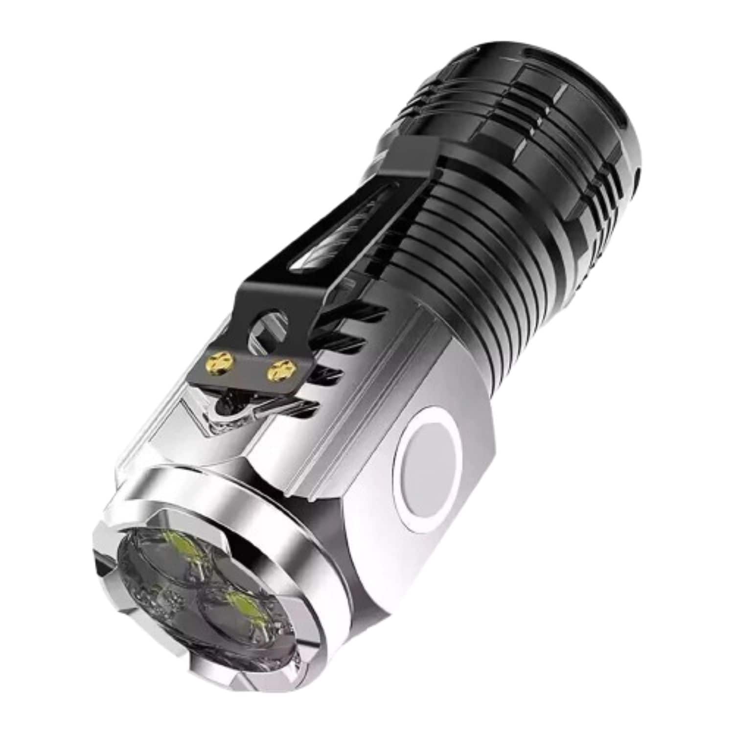 Home Collection - Silver Three-Eyed Monster Mini Flashlight Super Power Waterproof Outdoor Travel Torch