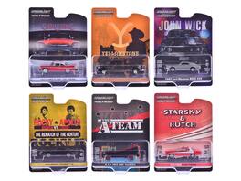"Hollywood Greatest Hits" (2024) Set of 6 pieces 1/64 Diecast Model Cars by Greenlight - Multicolor