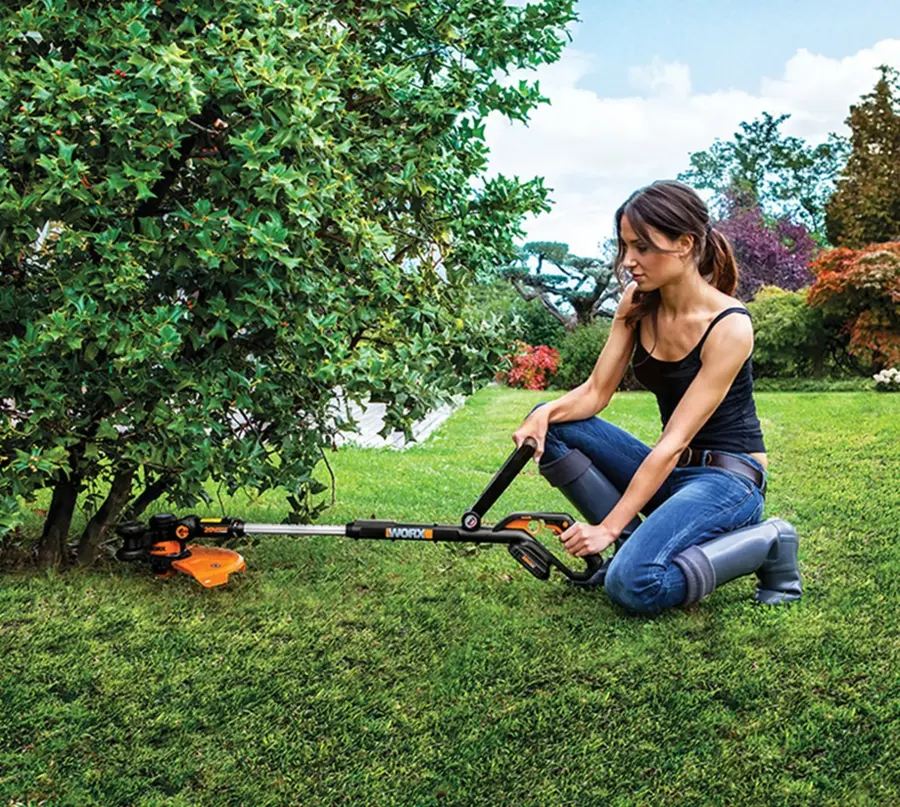 Alt View 15. WORX - WG163.1 GT 3.0 20V 12-Inch Cutting Diameter Cordless Grass Trimmer (2 x 2.0 Ah Batteries & 1 x Charger) - Orange.