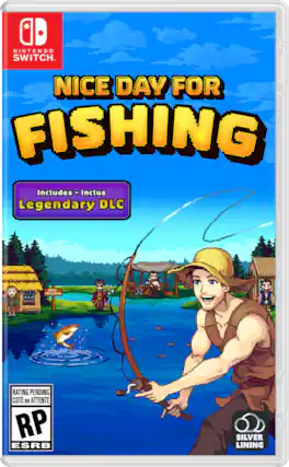 NINTENDO SWITCH - NICE DAY FOR FISHING Includes - Inclus - Legendary DLC EPIC NFCMAN RATING PENDING COTE en ATTENTE RP ESRB SILVER LINING - RP (Rating Pending)