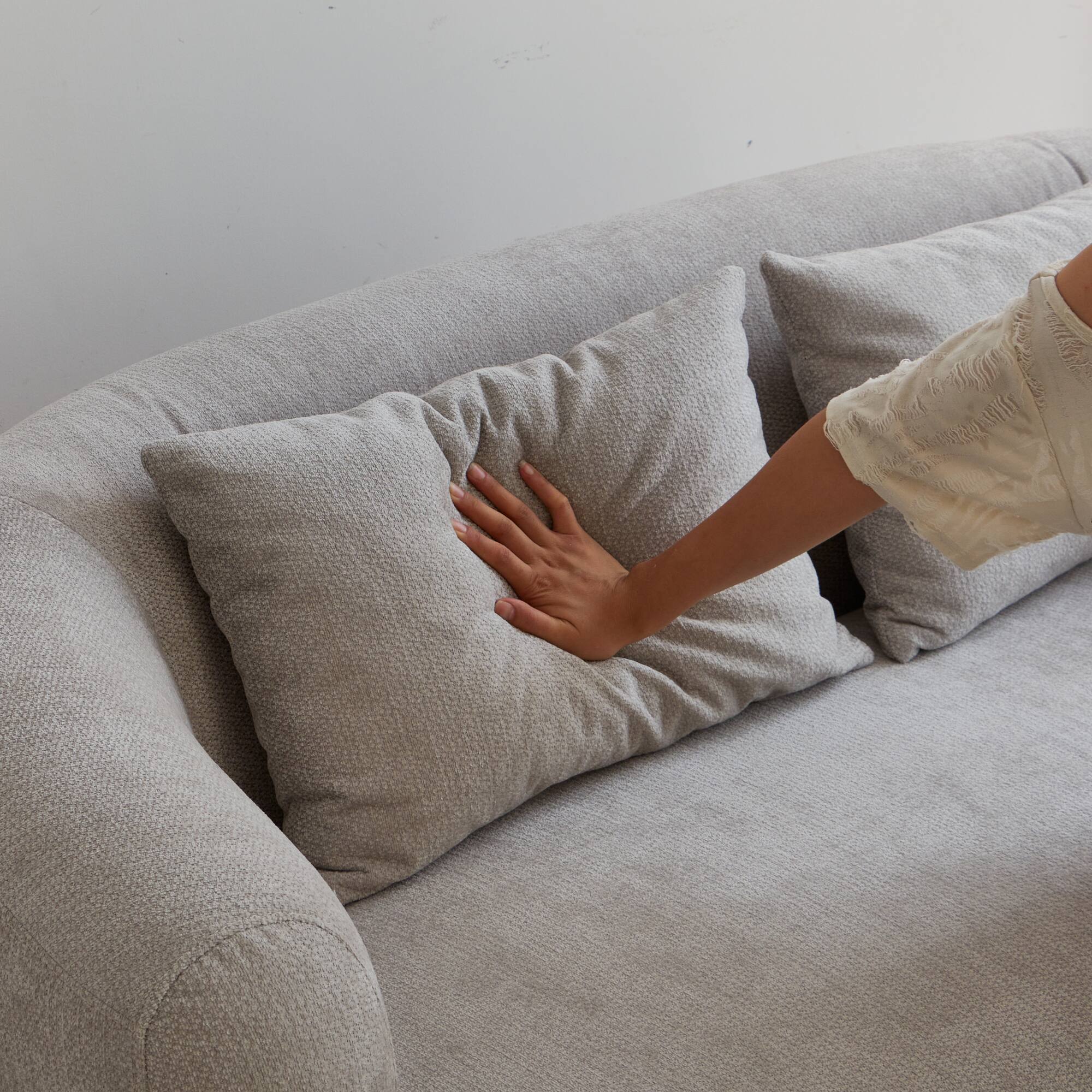 Alt View 2. GOODSILO - Modern Memory Foam Two-Seater Sofa with Deep Seat and Premium Chenille Fabric, No Assembly Required - Gray.