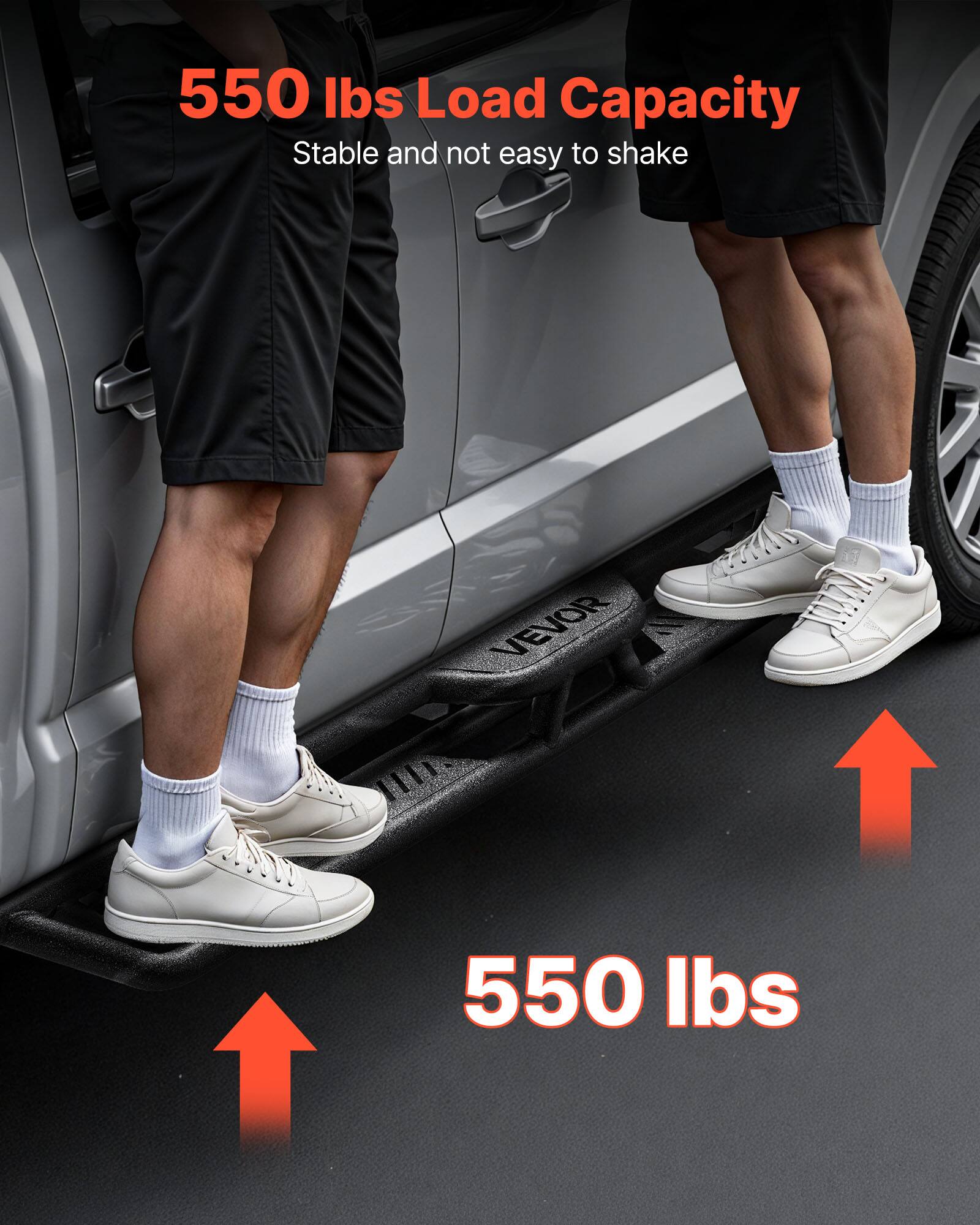 550 lbs Load Capacity  
Stable and not easy to shake  

550 lbs