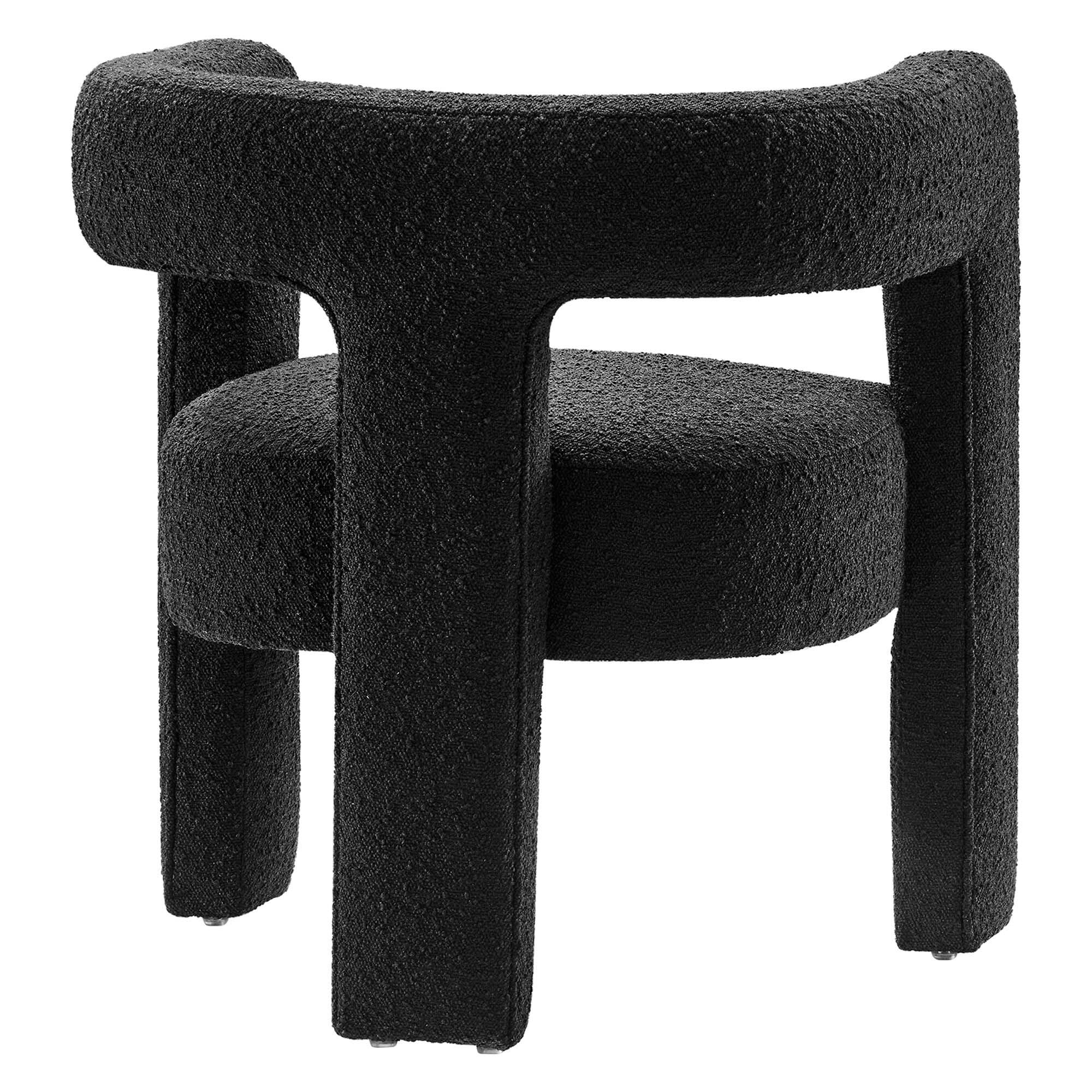 Alt View 1. Modway - Kayla Boucle Upholstered Armchair by Modway - Black.