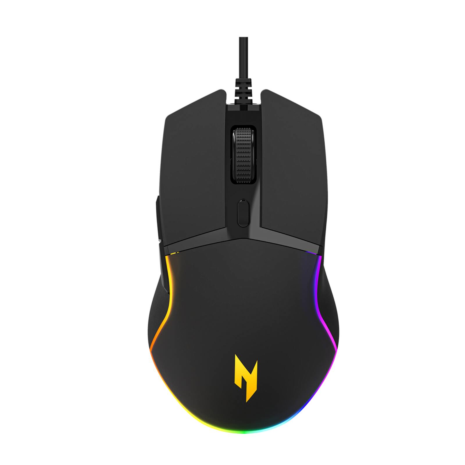 Angle. Acer - Nitro NAK100 RGB Gaming Keyboard and Mouse Combo Set with 6400 DPI Sensor 10 Million Click Lifespan TKL Design USB Wired - Black.