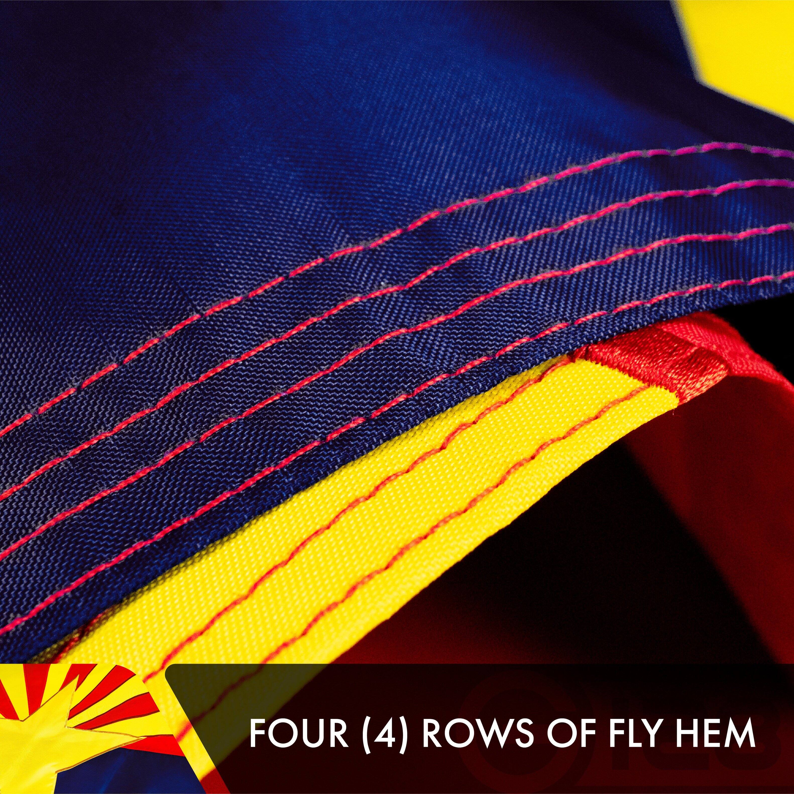 FOUR (4) ROWS OF FLY HEM