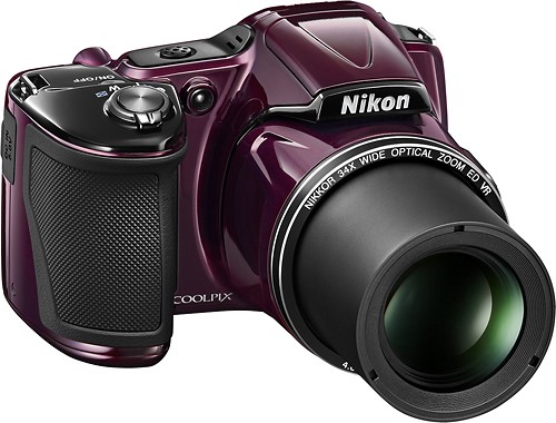 Best Buy: Nikon Coolpix L830 16.0-Megapixel Digital Camera Plum 26441