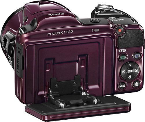Best Buy: Nikon Coolpix L830 16.0-Megapixel Digital Camera Plum 26441