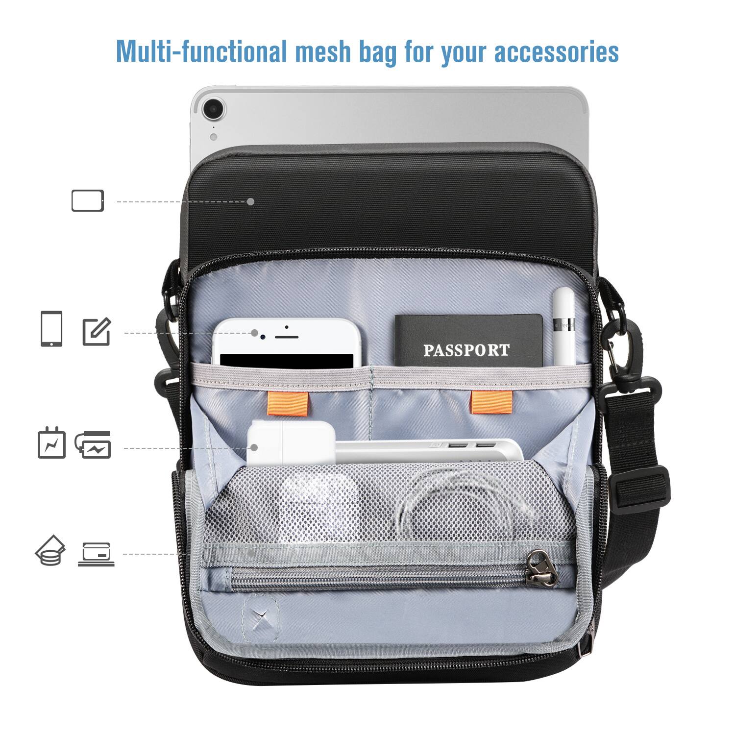 Multi-functional mesh bag for your accessories