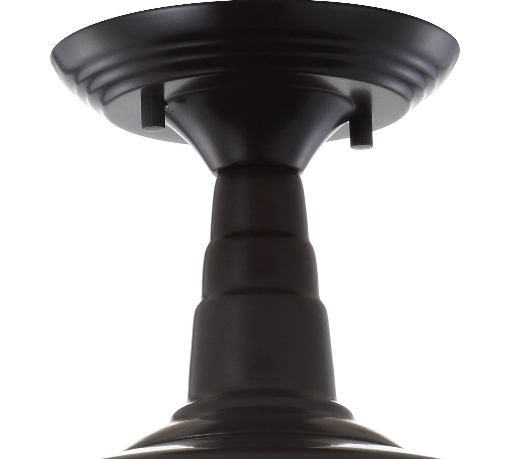 Alt View 4. Jonathan Y - Gabe 10.2" Metal LED Semi-Flush Mount, Oil Rubbed Bronze - Oil Rubbed Bronze.