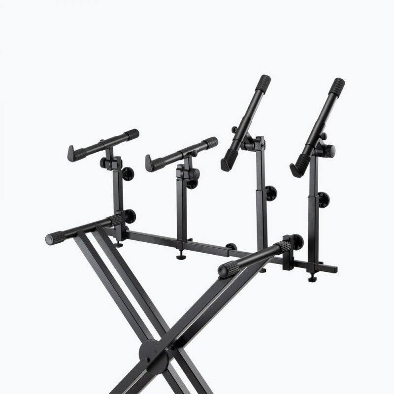 Alt View 4. On Stage Stands - On-Stage KSA8500 Deluxe Keyboard Tier (Multi-Level Keyboard Support for Stacking Digital Pianos, MIDI Controllers, - Black.