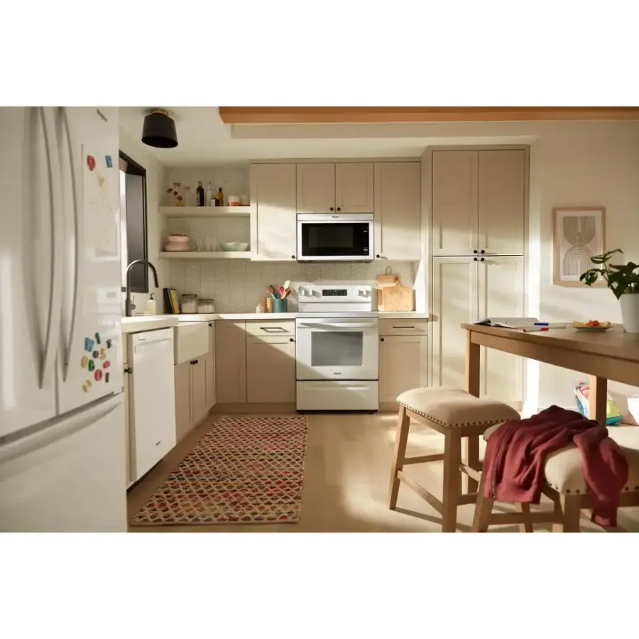 Alt View 23. Whirlpool - 5.3 Cu. Ft. Freestanding Electric Convection Range with No Preheat Air Fry and Air Baking - White.