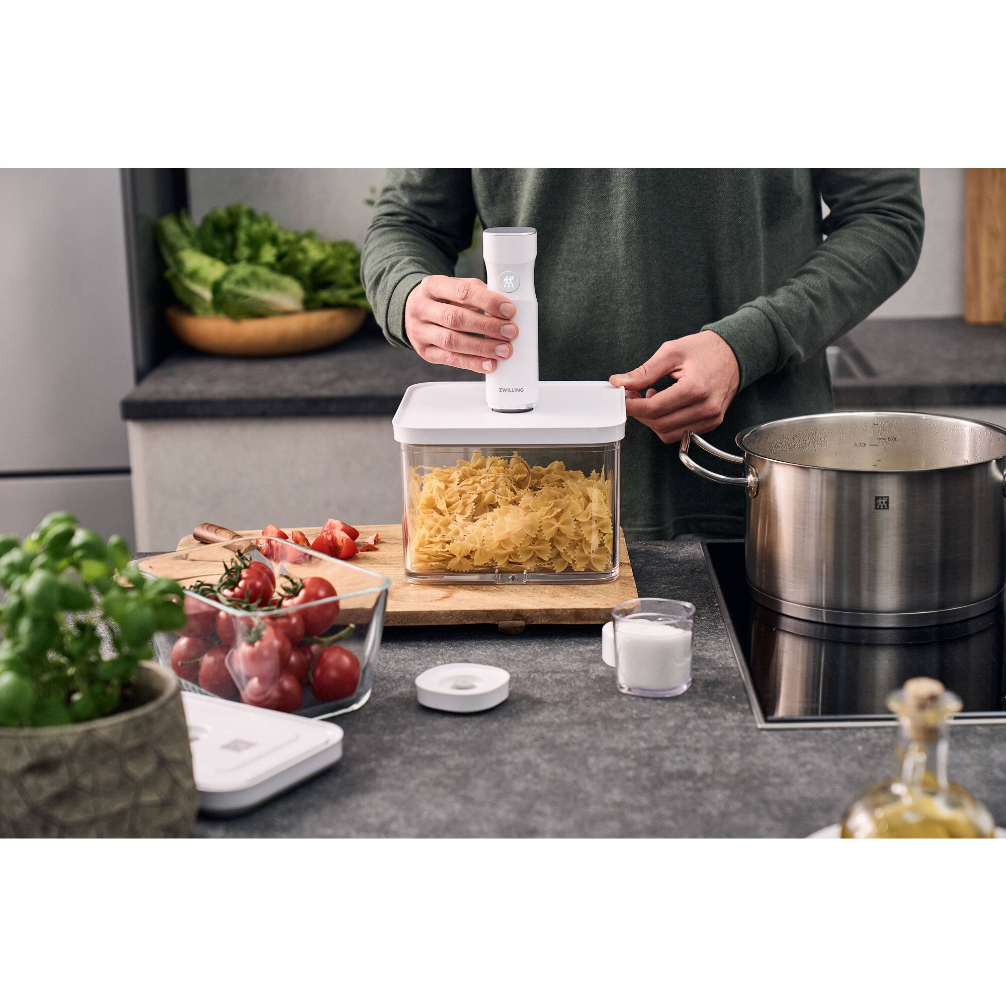 Alt View 4. ZWILLING - ZWILLING Fresh and Save Cube Box, Pantry Set, 2-pc, Large Tall Cube, 2L Containers, 4.2-qt - Clear.