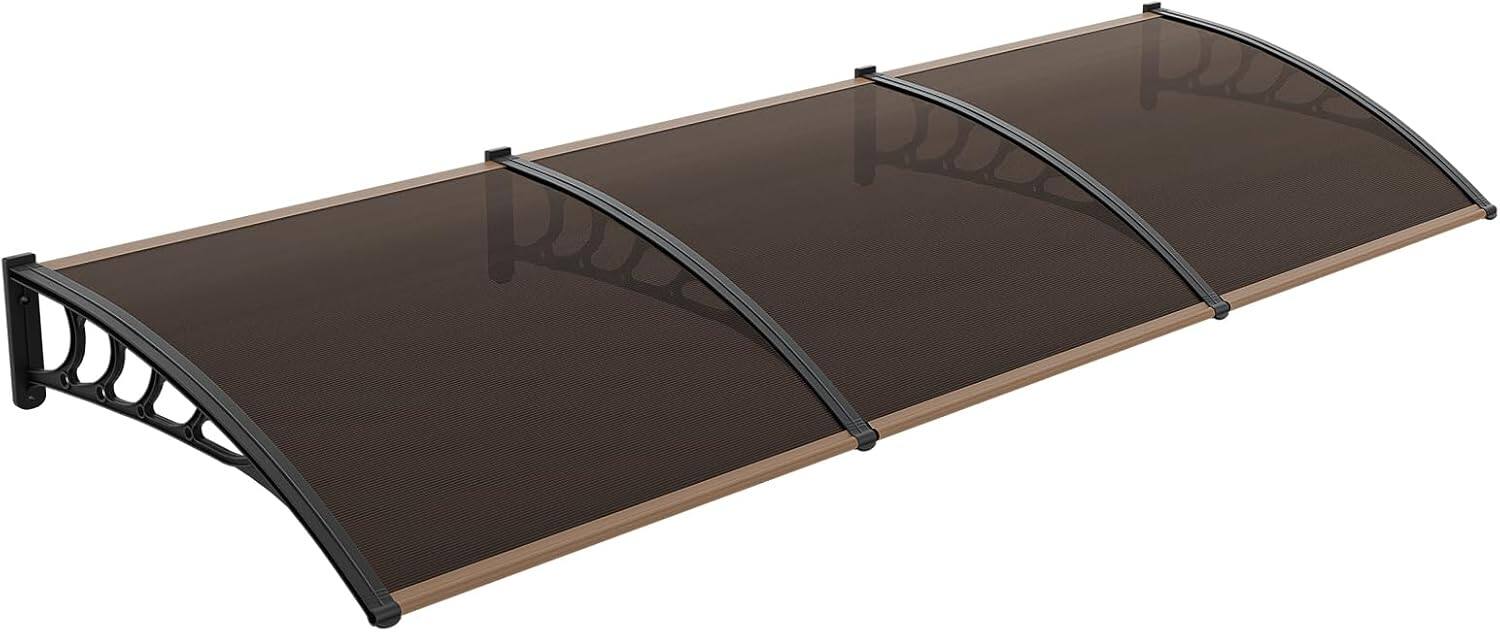Front. Winado - Window Awning Door Canopy, 40" x 60" Awnings for Doors Polycarbonate Cover Outdoor Door Canopy Exterior Patio Rain Snow - Brown.