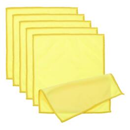 Unique Bargains - Glasses Cleaning Cloth 7.87"x7.87", 6pcs Microfiber Cleaner Cloth for Lens, Eyeglasses, Screens, Phones - Yellow