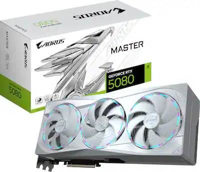 GIGABYTE NVIDIA GeForce RTX 5080 AORUS MASTER ICE GDDR7 16G PCI GIGABYTE NVIDIA GeForce RTX 5080 AORUS MASTER ICE GDDR7 16G PCI