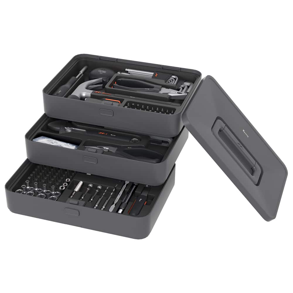 Topteng - Multifunctional Repair Tool Kit - 8 Modular Layers, Ergonomic Tools, Ideal Gift for Home & Car Repair