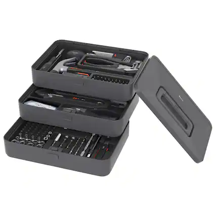 Front. Topteng - Multifunctional Repair Tool Kit - 8 Modular Layers, Ergonomic Tools, Ideal Gift for Home & Car Repair.