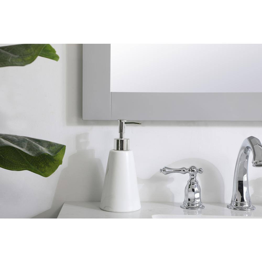 Alt View 4. Elegant Decor - Aqua rectangle vanity mirror 27 inch in Grey - Grey.