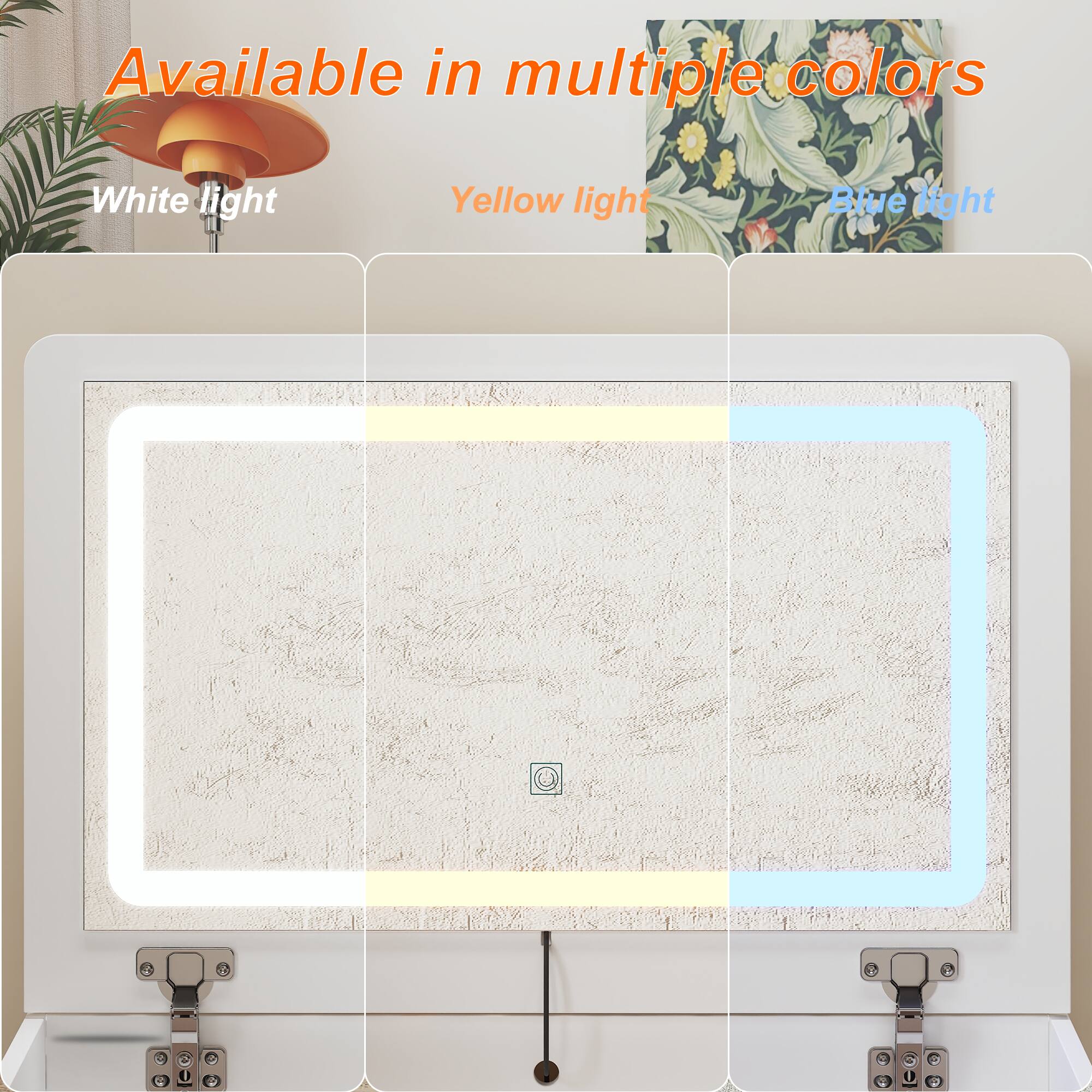 Available in multiple colors: White light, Yellow light, Blue light.