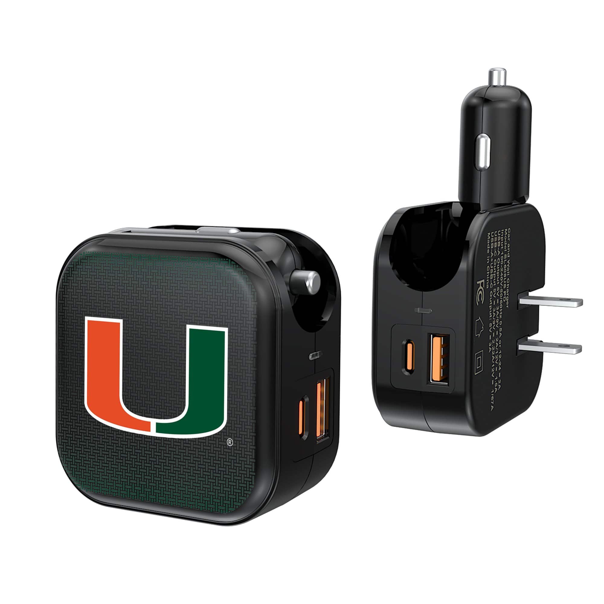 Keyscaper - Miami Hurricanes 2-in-1 USB A/C Charger - Black price history on PriceWatchPro