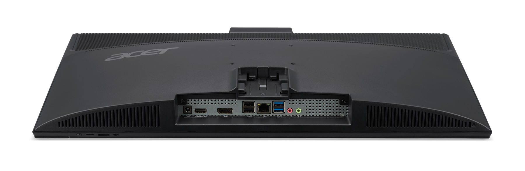 Back. Acer - Aspire C24-2G-UR14 23.8" All-in-One Desktop – AMD Ryzen 5 7430U 8GB DDR4 512GB SSD Full HD IPS Display - Black.