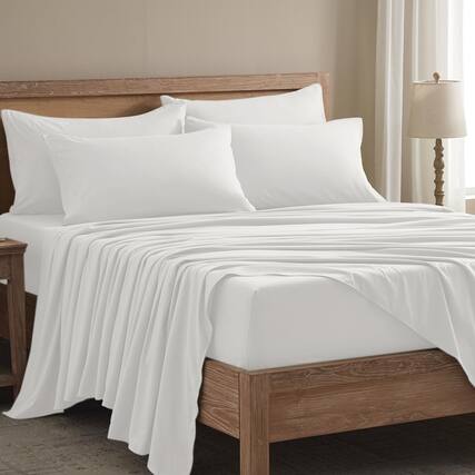 Front. Skar Audio - Queen Sheet Set - Sheets Size Bed Breathable & Hotel Luxury Bedding Soft Comfy Fully Elasticized Deep Pocke... - White Queen.