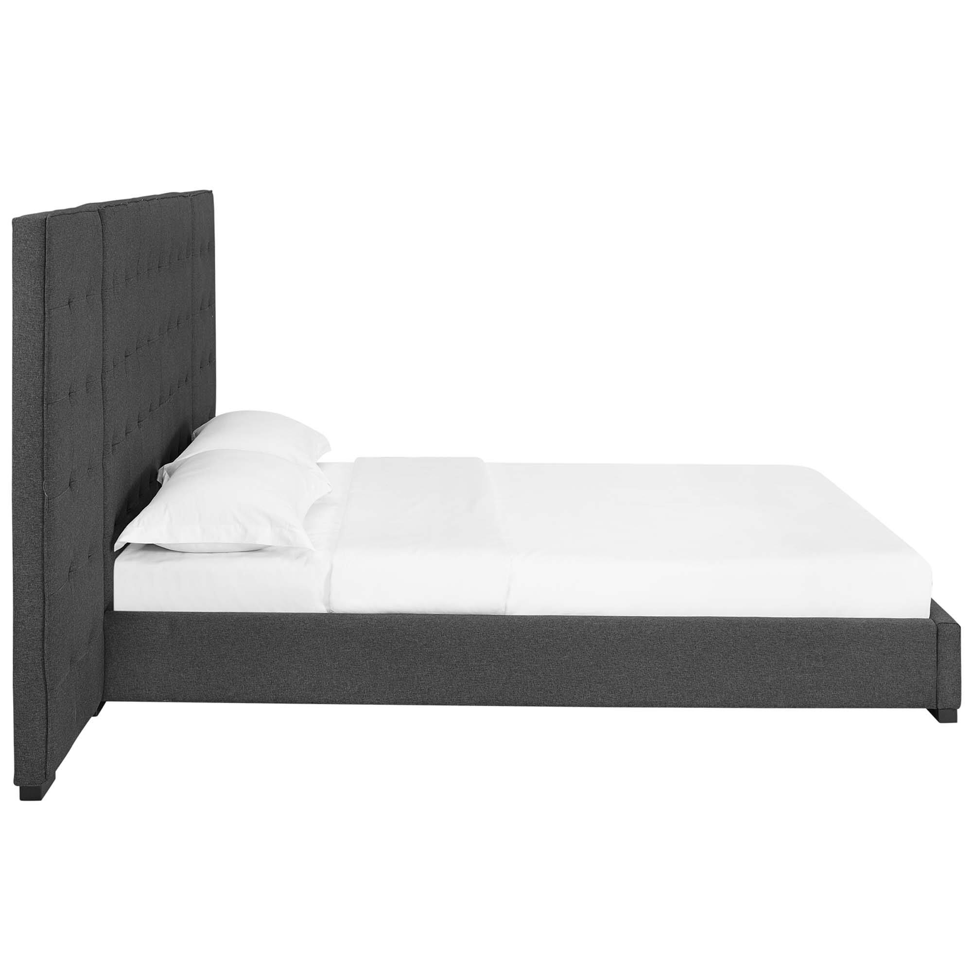 Back. Modway - Rael Performance Velvet Twin Platform Bed - Ivory.