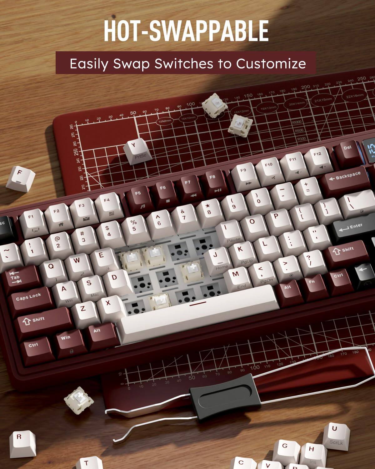 HOT-SWAPPABLE  
Easily Swap Switches to Customize