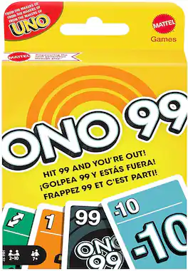 Mattel - Games - ONO 99 Card Game By UNO - GAMES (MISC) - Multicolor